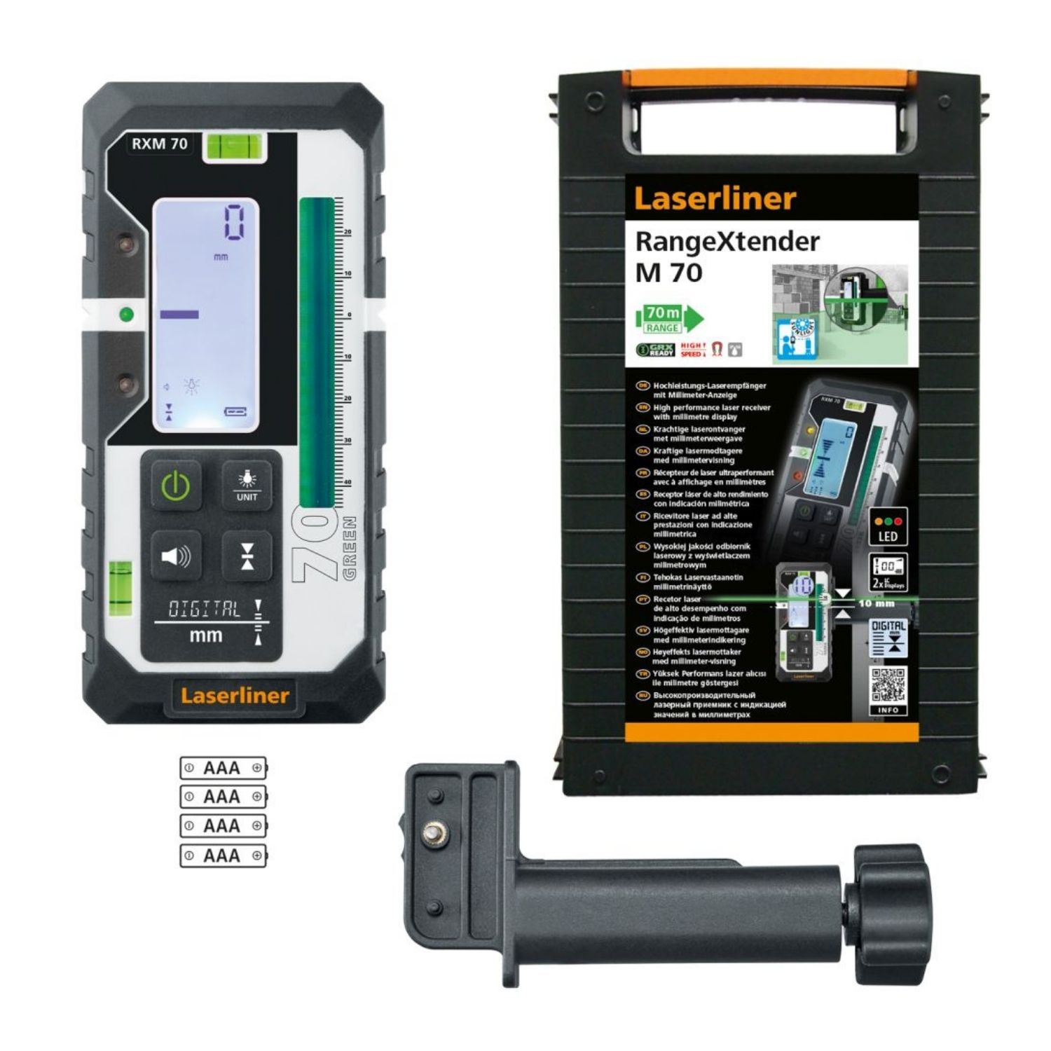Laserliner RangeXtender M 70 – laservastaanotin vihreille linjalasereille